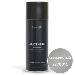 Термостойкая эмаль Elcon  серебристая аэрозоль 520 мл (12)