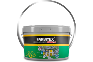 Краска Farbitex Акриловая Фасадная Белый Матов. 3кг (6/192)