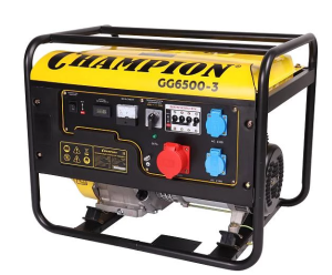 Генератор CHAMPION GG6500-3 (400В6,2/6,8кВАcosф=0,8 15лс 25л 67кг)