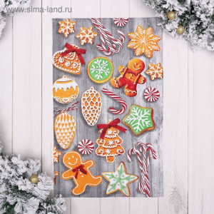 Полотенце "Новогоднее печенье" 35х60 см,100% хлопок 160 г/м2 2588673