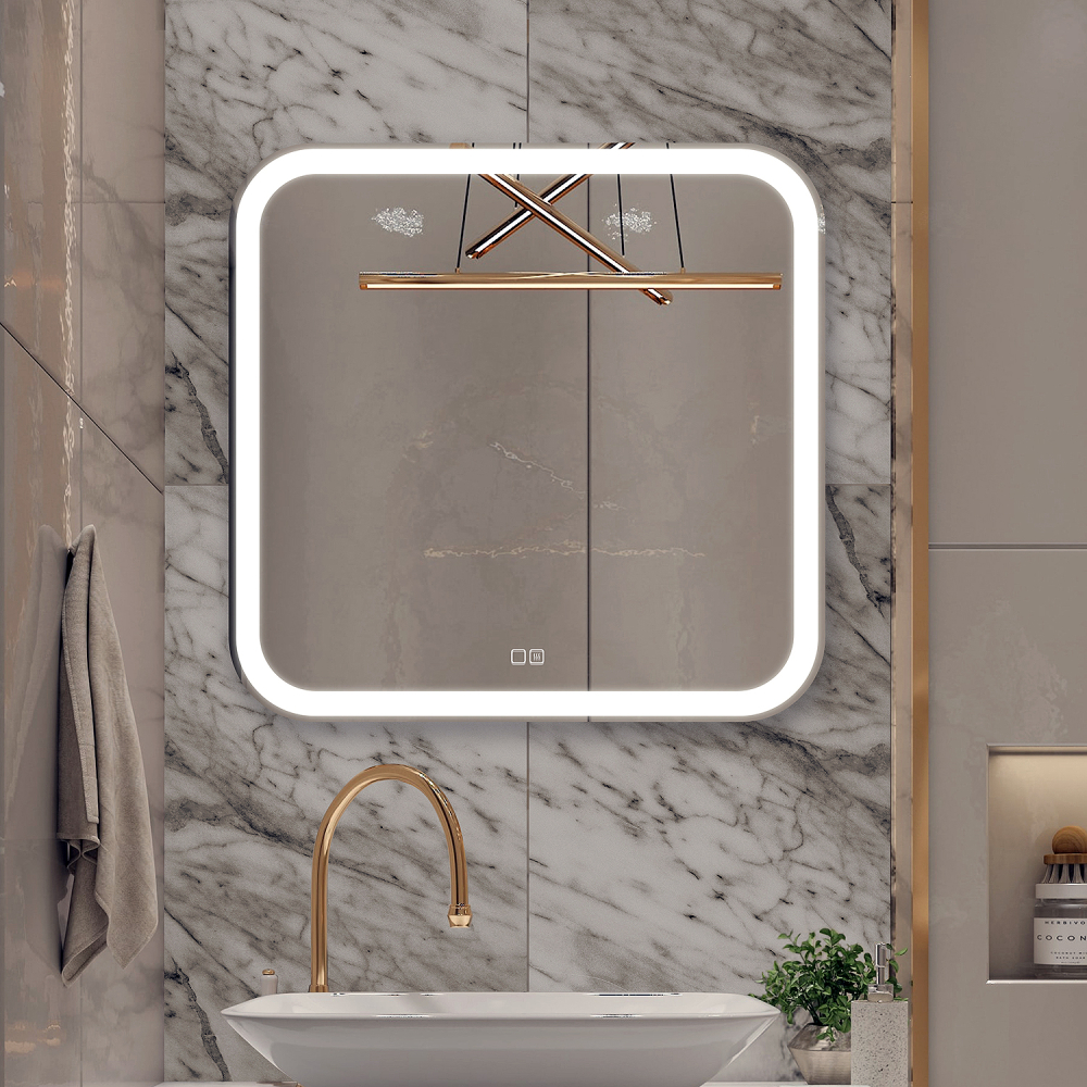 Зеркало Stiv neo - 2 700х680 (Фронтальная подсветка, сенсорный выключатель, подогрев) (1)