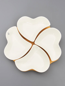 Менажница JEWEL Фиона 4-х секционная на подставке (фарфора)