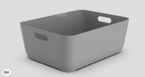 Корзина для хранения КонТи, 19,7*15,3*9 см, серый