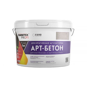 Штукатурка декоративная Арт-бетон (7 кг) Farbitex Profi (1)