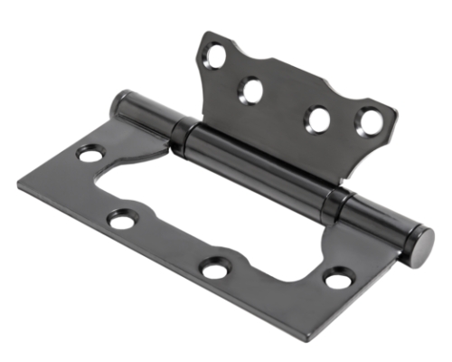 Петля без врезки стальная В2В, 100*75*2,5, черный