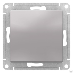 Выключатель Алюминий 1 клав Проходной ATLAS DESIGN