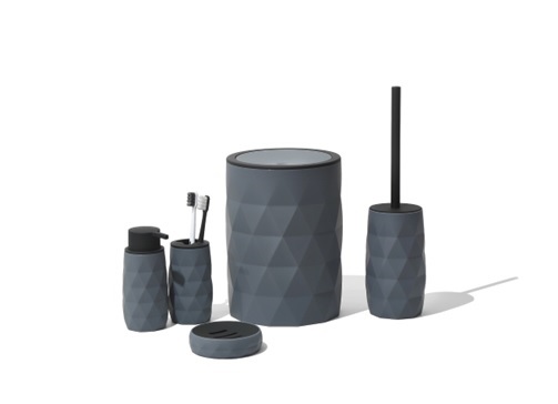 Ведро для мусора Grey Edge серый, акрил