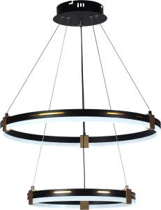 Подвес AU61232/2 GOLD+BK Кольцо LED Черный+Золото 114W ПДУ