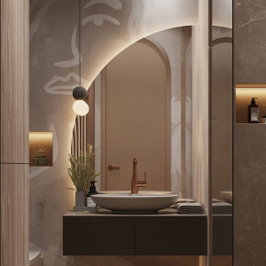 Зеркало "Mario" 686х1097 (левое, бесконтактный сенсор)