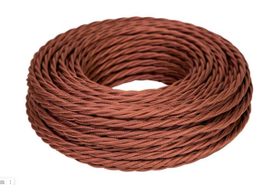 Провод витой ПВХ, 2х1,5 КОРИЧНЕВЫЙ (бухта 50м)
