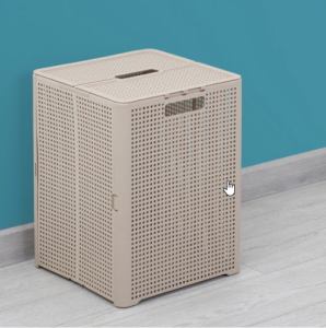 Корзина д/белья 50,0л Лофт складная латте "ВТ" (6)