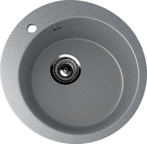 Мойка Ulgran U-405 кругл 495мм темно-сер. 309(_1_)