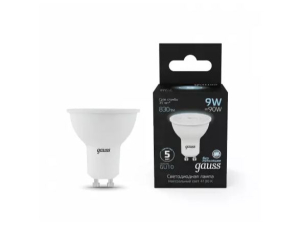 Лампа светодиодная 9Вт 4100K GU10 Gauss (_10/100_)