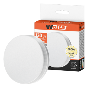 Лампа светодиодная 15Вт 3000K GX53 WOLTA(10/100)