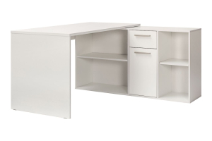 Стол письменный Лайт  03.245 F (Белый PE шагрень)