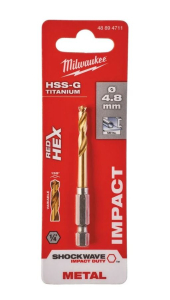 Сверло по металлу RedHEX  HSS-TiN 4.8мм