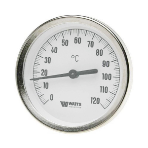 Термометр биметал с погружной гильзой  63 мм, штуцер 50 мм Watts F+R801(T) 63/50 (50)