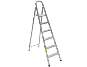 Стремянка стальная 6 ступеней STEP (Гальваническое покрытие)