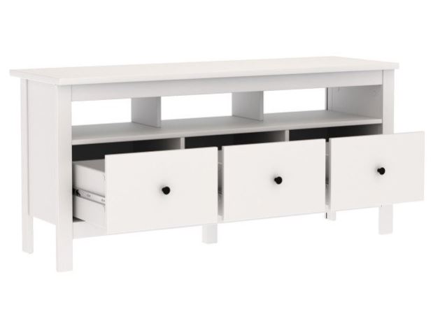 Тумба 3 ящика САГА белая/ясень RU.