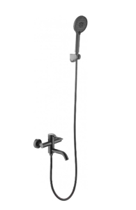 Смеситель для ванн Vessel, короткий излив, с аксессуарами, арт. VSL54GM,темно-серый(_10_)