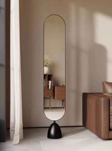 Зеркало DOME напольное овальное, 30*177 см c черной окантовкой