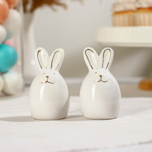 Набор для специй «Зайка в золотом», солонка, перечница 5×4,2×9 см 7384536