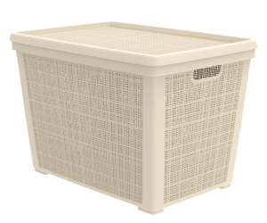 Корзинка "Лён" 65л с/кр Слоновая кость (8) АП 454