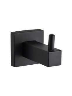 Крючок Zenfort одинарный коллекция "Квадро", черный