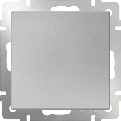 Серебряный выключатель Скрытой установки 1 клав Werkel W1110006 (10)