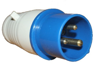 Вилка 013 16А 2р+РЕ 220В IP44 ЭКФ (10)