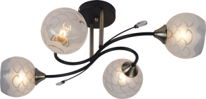 Люстра AU11601/4 BK+AB 660*430*245 черный+античная бронза Е27 4х60W