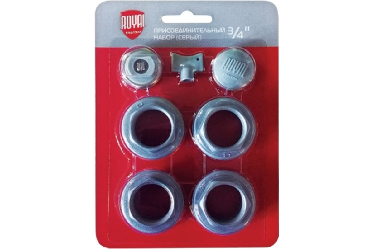 Комплект монтажный Royal Thermo 1”х 3/4" серебристый