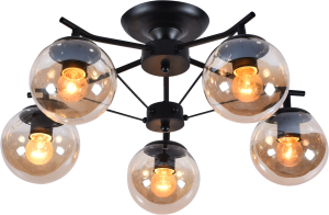 Люстра AU11635/5 BK черный Е27 5х60W