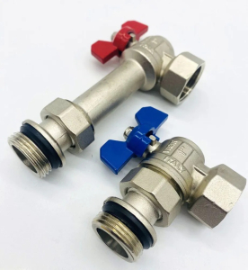 Комплект VIEIR кранов с разъемным соединением для коллекторной группы 1" VER63 (пара)(_100_)