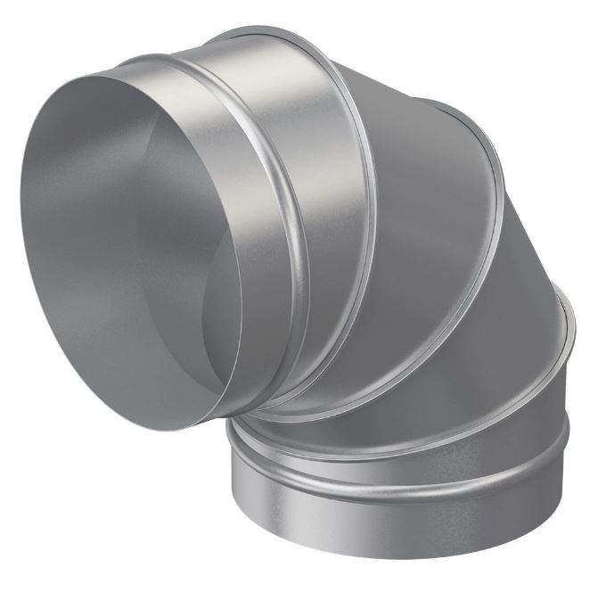 Отвод OTG D125 90° оцинк.сталь ERA PRO (12)