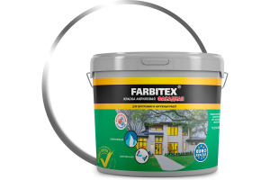 Краска Farbitex Акриловая Фасадная Белый Матов. 6кг (1/76)