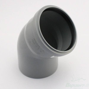 Отвод ПП Ду 110*45 гр. с кольцом (40)