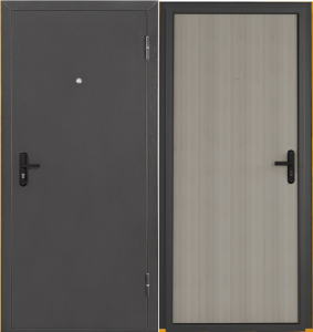 Дверь метал Спец Про Графит/Дуб дымчатый 860*2050 правая (не для улицы)