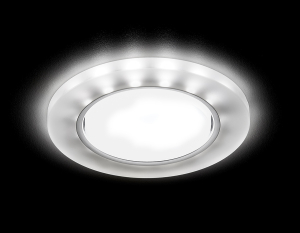 Светильник точечный с подсветкой 4000К Ambrella Хром/матовый GX53+3W(LED WHITE) (10)