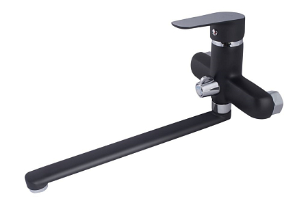 Смеситель VODEN чёрный для ванны, картр.35мм, L- гусак 30см (10шт/кор)