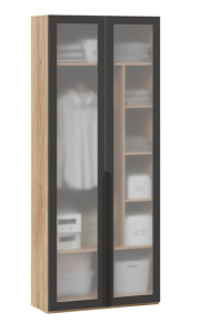 Шкаф для одежды Порто каркас ТД-102.07.22 Яблоня белуно+2 шт. дверь со стек(графит) ТД-393.07.13