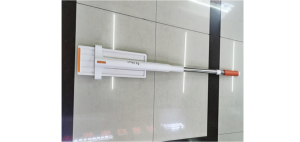 Швабра с отжимом для пола бел/оранж