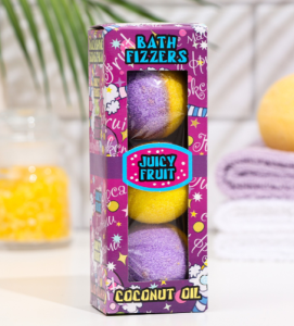 Набор бурлящих шаров Spa by Lara Juicy fruit с кокосовым маслом, (40 г*3 шт)(__)