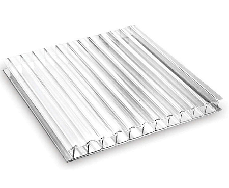 Поликарбонат 4 мм Экстра (Extra) 2,1х6 м (0,43) красн.скотч 1 пленка