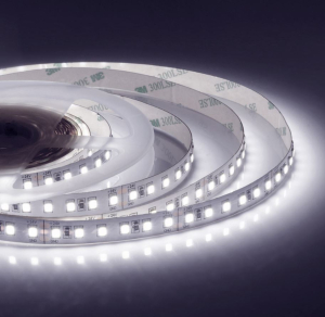 Светодиодная лента 24В, 15Вт/м, COB, 560д/м, IP65 в пвх, 1200лм/м, ширина подложки 8мм, 5м, C