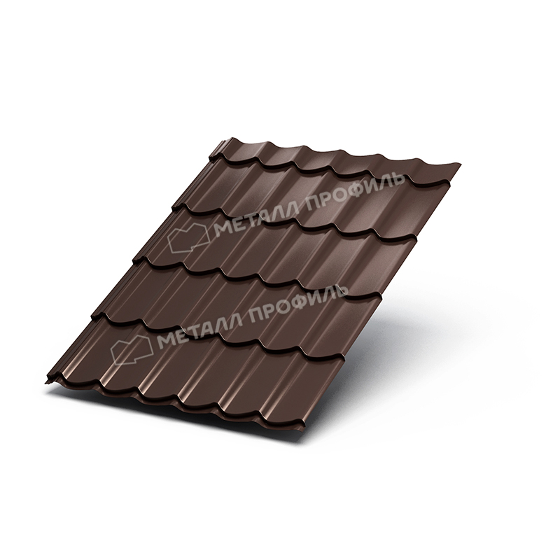 Эконом. Профиль декоративный Монтерра-Х (ПЭ-01-8017-0.4) шок-коричневый (2,20*1,190) (1шт=2,618м2)