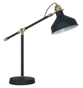 Светильник настольный НТ-807 (BA черный+античная медь, под лампу накаливания, Е27, 60Вт)(__)