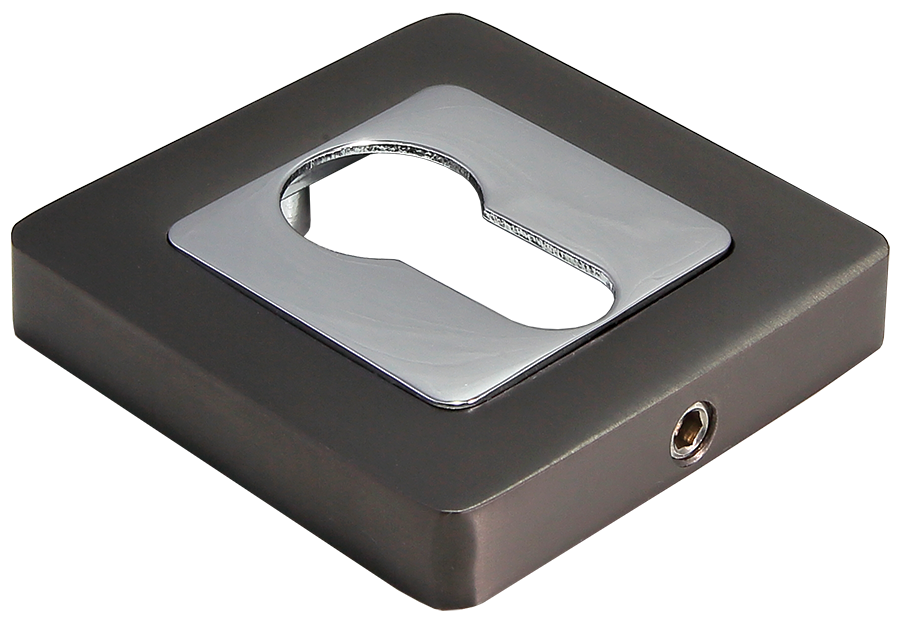 Накладка на цилиндр квадр MH-KH-S55 GR/PC, графит/хром