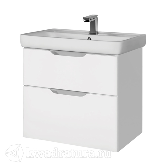 Тумба Dreja Q 70 подвесная (2 ящ) + ум. Dreja Q 70 (1)