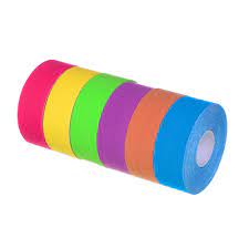 Тейп-лента кинезиологическая, самоклеящаяся, 2,5см x 5м, хлопок, 6 цветов